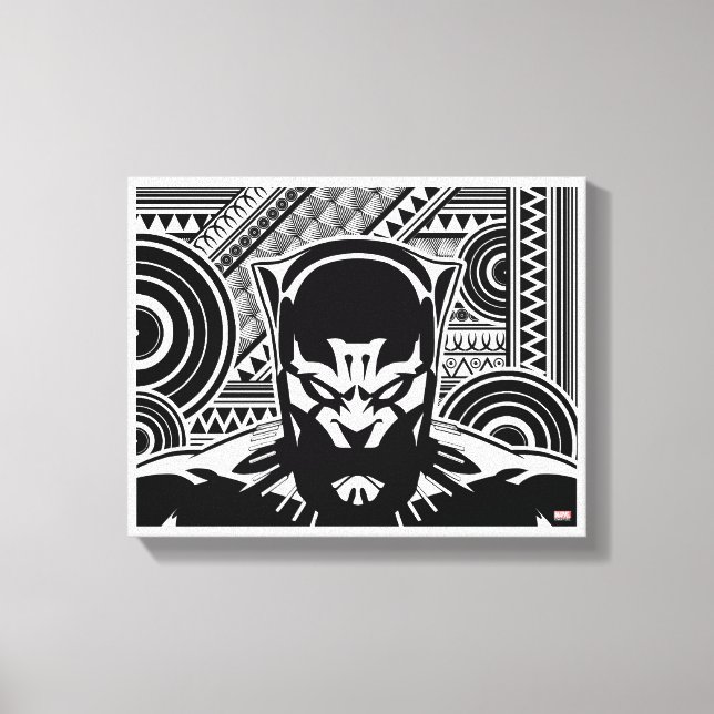 Avengers | Black Panther Tribal Face Art Canvas Print (Front)