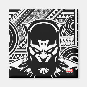 Avengers Black Panther Tribal Face Art Magnet