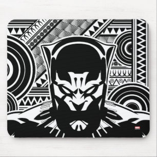 Avengers   Black Panther Tribal Face Art Mouse Pad