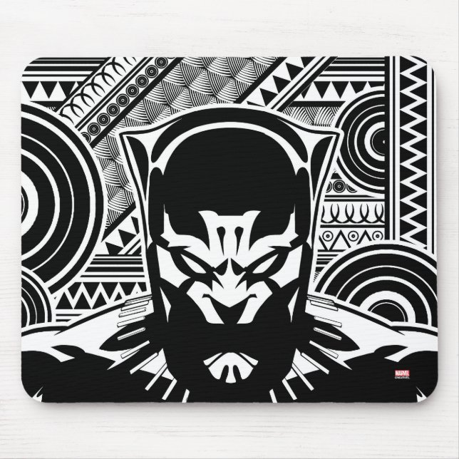 Avengers | Black Panther Tribal Face Art Mouse Pad (Front)