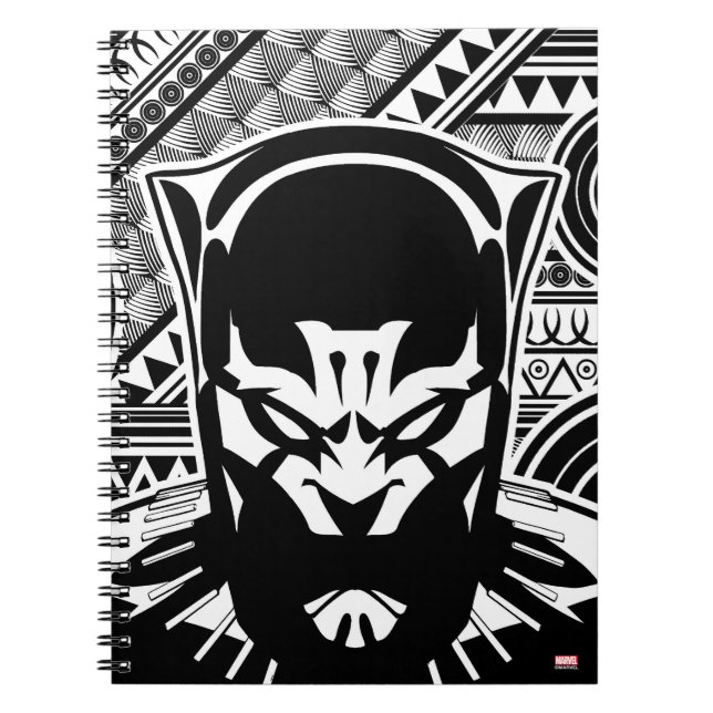 Avengers | Black Panther Tribal Face Art Notebook (Front)