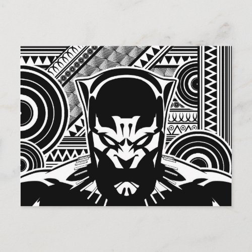 Avengers  Black Panther Tribal Face Art Postcard