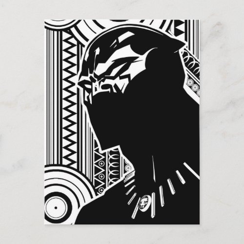 Avengers  Black Panther Tribal Profile Art Postcard