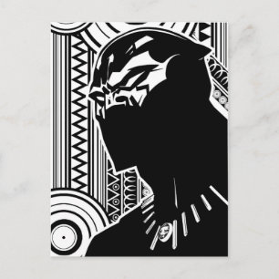 Avengers Black Panther Tribal Profile Art Postcard