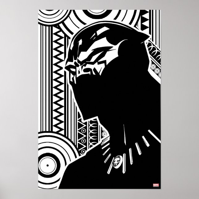 Avengers | Black Panther Tribal Profile Art Poster (Front)