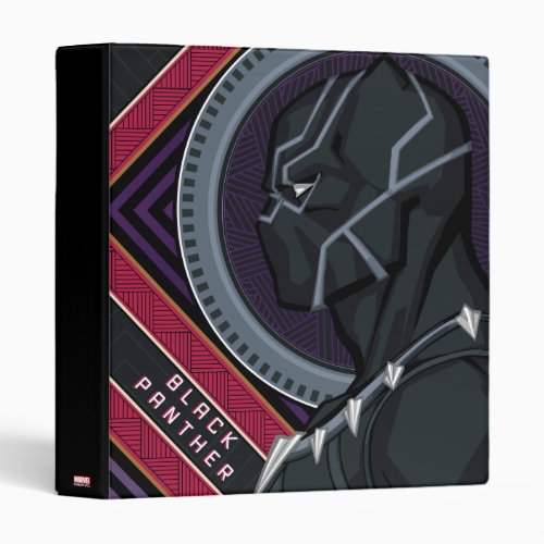 Avengers  Black Panther Wakandan Tribal Art 3 Ring Binder