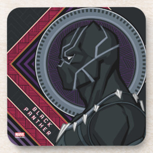 Avengers Black Panther Wakandan Tribal Art Beverage Coaster