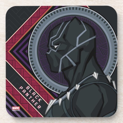 Avengers  Black Panther Wakandan Tribal Art Beverage Coaster