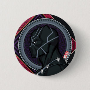 Avengers   Black Panther Wakandan Tribal Art Button