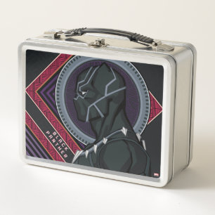 Avengers Black Panther Wakandan Tribal Art Metal Lunch Box