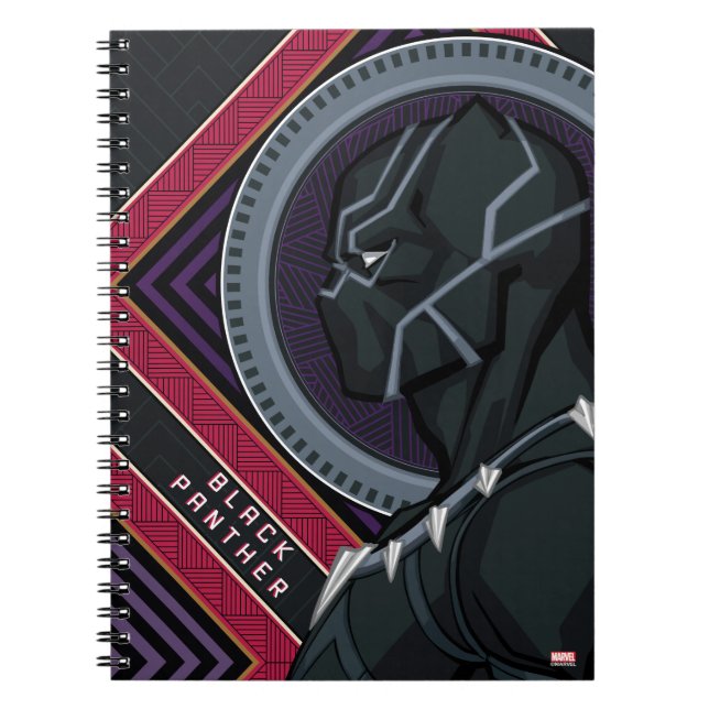 Avengers | Black Panther Wakandan Tribal Art Notebook (Front)