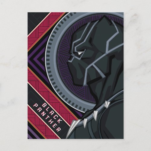 Avengers  Black Panther Wakandan Tribal Art Postcard