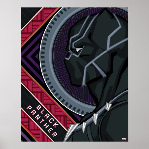 Avengers  Black Panther Wakandan Tribal Art Poster