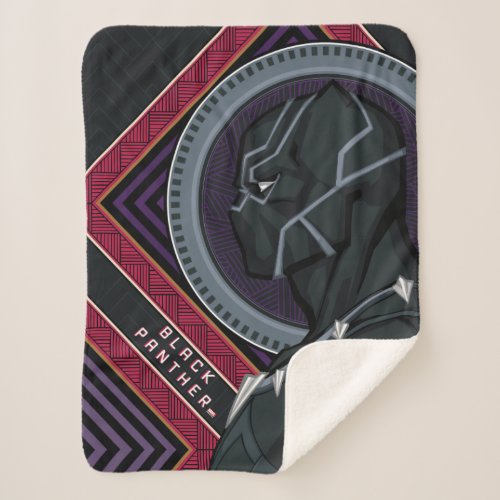 Avengers  Black Panther Wakandan Tribal Art Sherpa Blanket