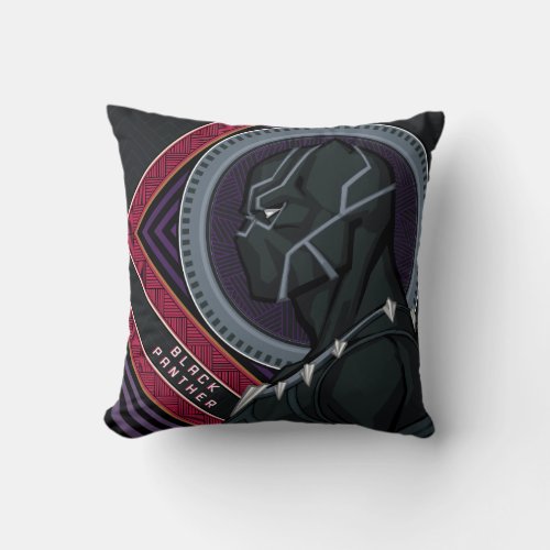 Avengers  Black Panther Wakandan Tribal Art Throw Pillow