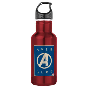 Avengers Blue Block Logo Stainless Steel Water Bottle