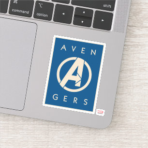 Avengers   Blue Block Logo Sticker