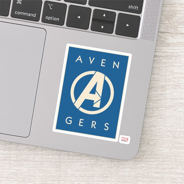 Avengers | Blue Block Logo Sticker (Detail)