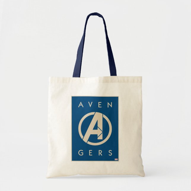 Avengers | Blue Block Logo Tote Bag (Front)