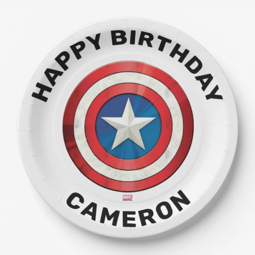 Avengers Captain America Birthday Paper Plates