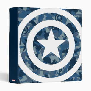Avengers   Captain America Blue Camo Pattern 3 Ring Binder