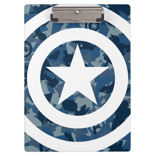 Avengers  Captain America Blue Camo Pattern Clipboard