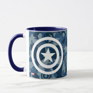 Avengers Captain America Blue Camo Pattern Mug