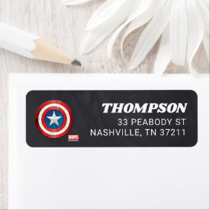 Avengers Captain America Chalkboard Birthday Label