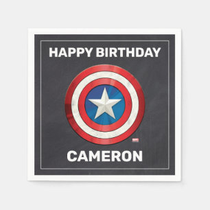 Avengers Captain America Chalkboard Birthday Napkins
