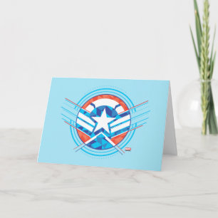 Avengers Captain America Geometric Lined Shield Card