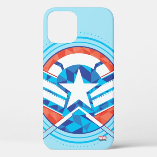 Avengers  Captain America Geometric Lined Shield iPhone 12 Case