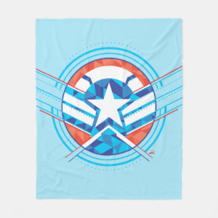 Avengers   Captain America Geometric Lined Shield Fleece Blanket