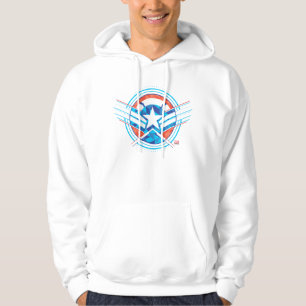 Avengers Captain America Geometric Lined Shield Hoodie
