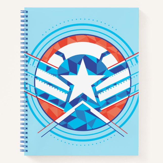 Avengers | Captain America Geometric Lined Shield Notebook (Front)