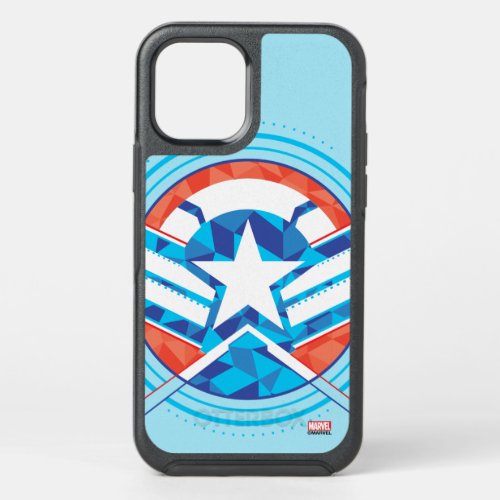 Avengers  Captain America Geometric Lined Shield OtterBox Symmetry iPhone 12 Case