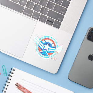 Avengers Captain America Geometric Lined Shield Sticker