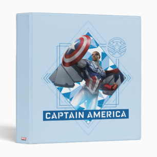 Avengers Captain America Sam Wilson Diamond Art 3 Ring Binder