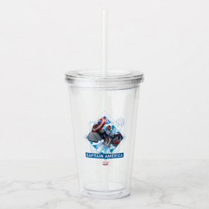 Avengers Captain America Sam Wilson Diamond Art Acrylic Tumbler