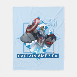 Avengers   Captain America Sam Wilson Diamond Art Fleece Blanket
