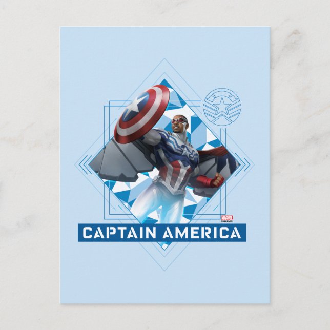 Avengers | Captain America Sam Wilson Diamond Art Postcard (Front)