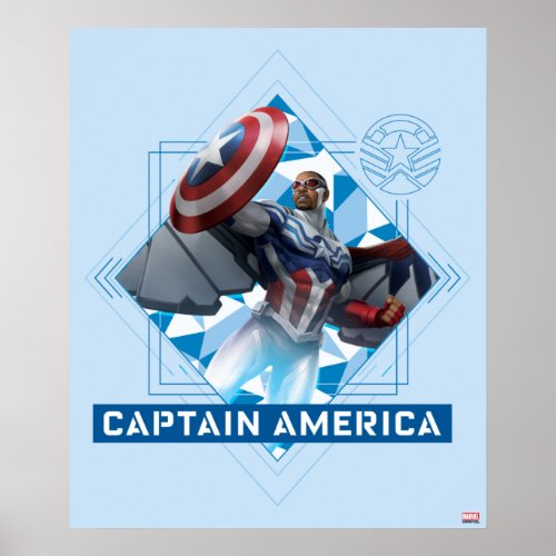 Avengers  Captain America Sam Wilson Diamond Art Poster