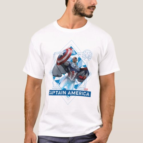 Avengers  Captain America Sam Wilson Diamond Art T_Shirt