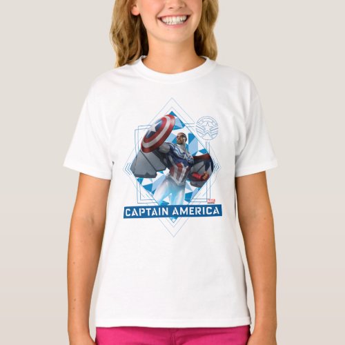 Avengers  Captain America Sam Wilson Diamond Art T_Shirt