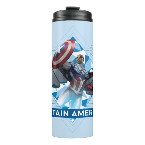 Avengers  Captain America Sam Wilson Diamond Art Thermal Tumbler