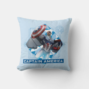 Avengers Captain America Sam Wilson Diamond Art Throw Pillow