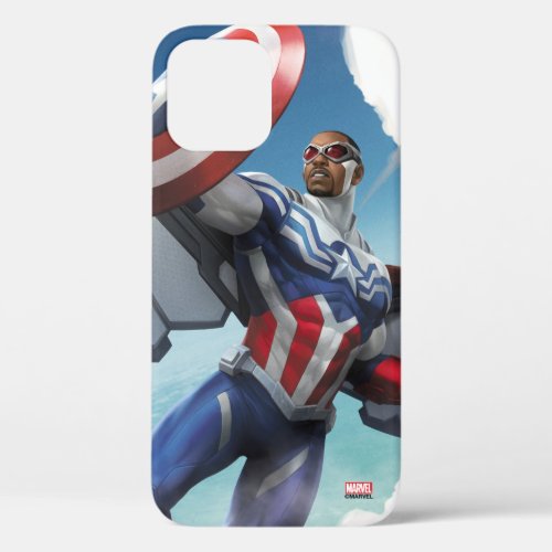 Avengers  Captain America Sam Wilson Flying iPhone 12 Case