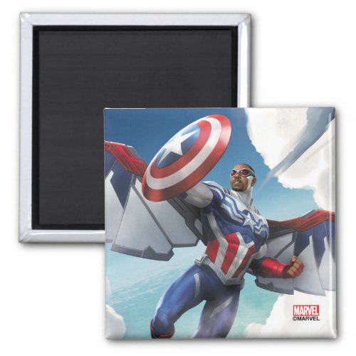 Avengers  Captain America Sam Wilson Flying Magnet