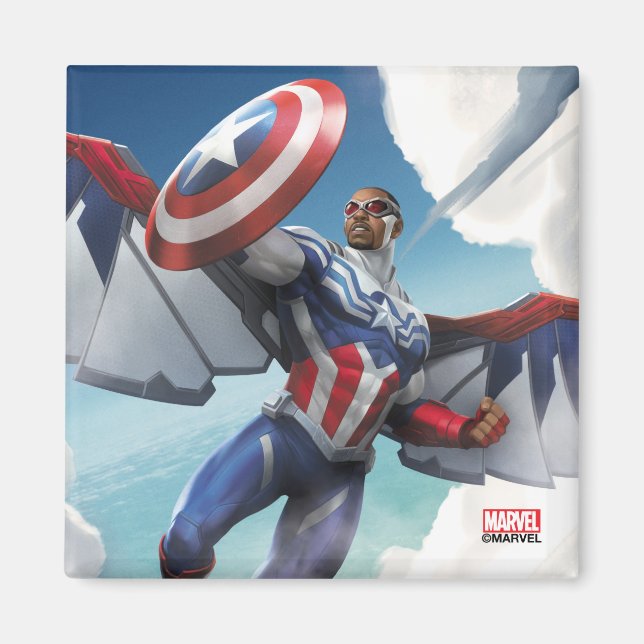 Avengers | Captain America Sam Wilson Flying Magnet (Front)