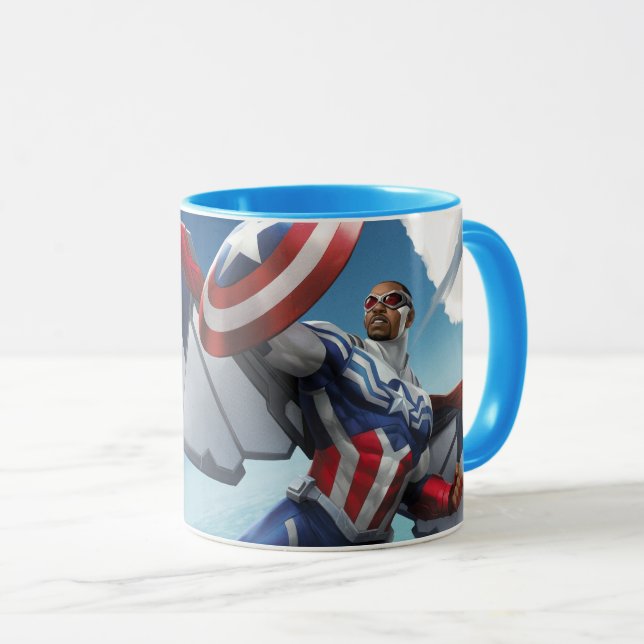 Avengers | Captain America Sam Wilson Flying Mug (Front Right)