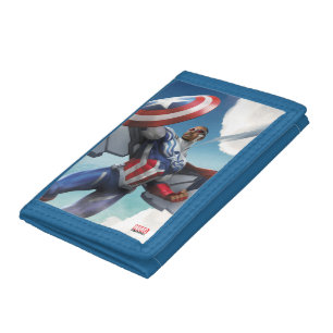 Avengers Captain America Sam Wilson Flying Tri-fold Wallet